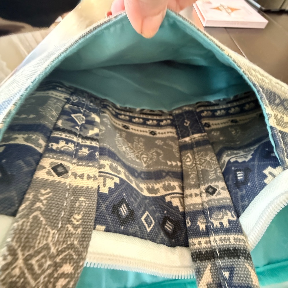Canvaslove laptop bag
Blue Tribal Print
Crossbody or Briefcase 
Many pockets EUC - Picture 13 of 16